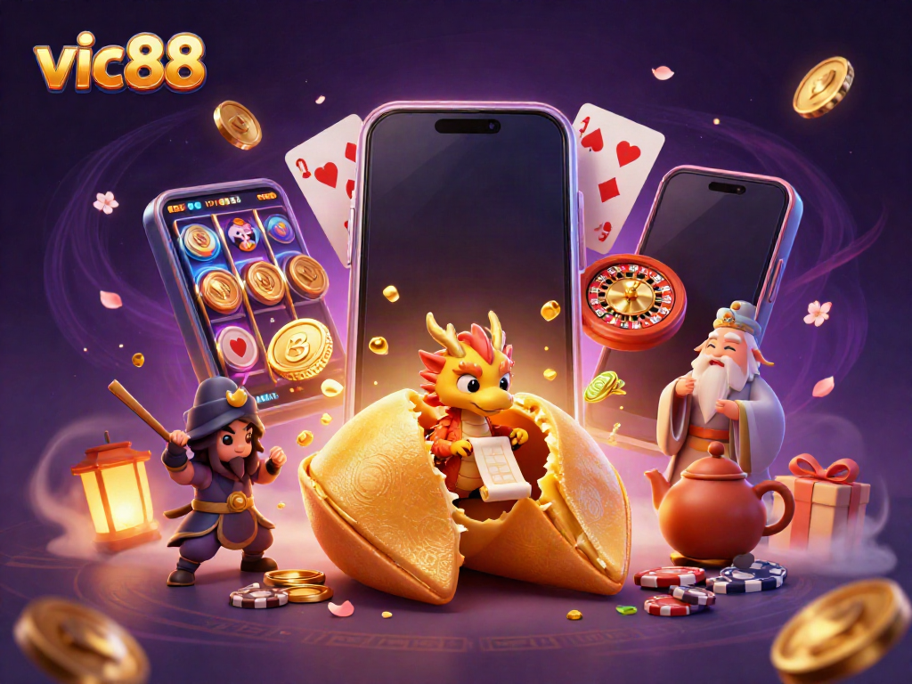 Experience thrilling slots at vic88 with vibrant games and golden fortune elements.